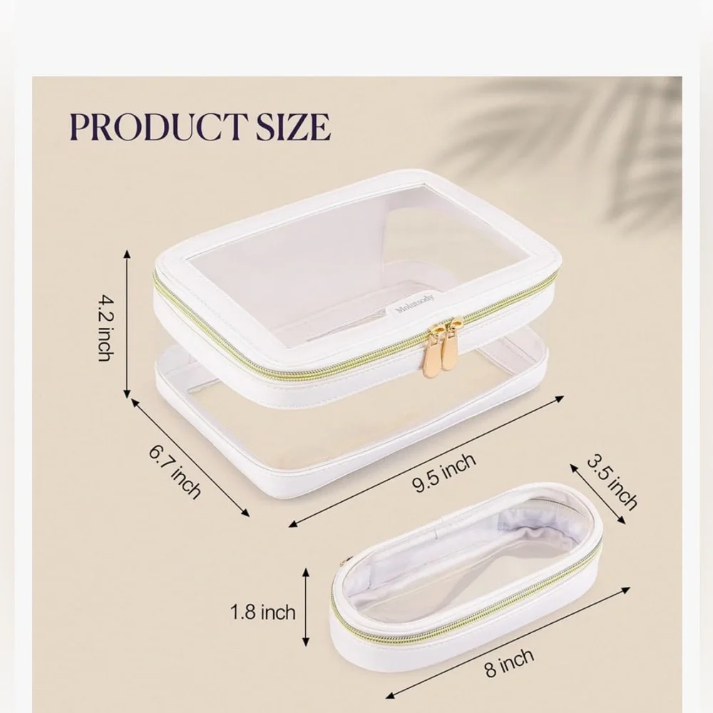 Clear Makeup Bag, Travel Cosmetic Case Portable Car Organizer Bag Fit for Travel